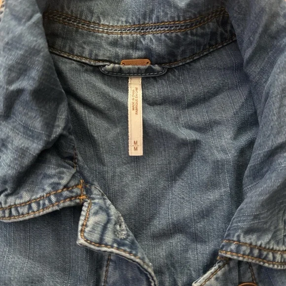 Free People Blue Denim Jacket - Picture 3 of 3